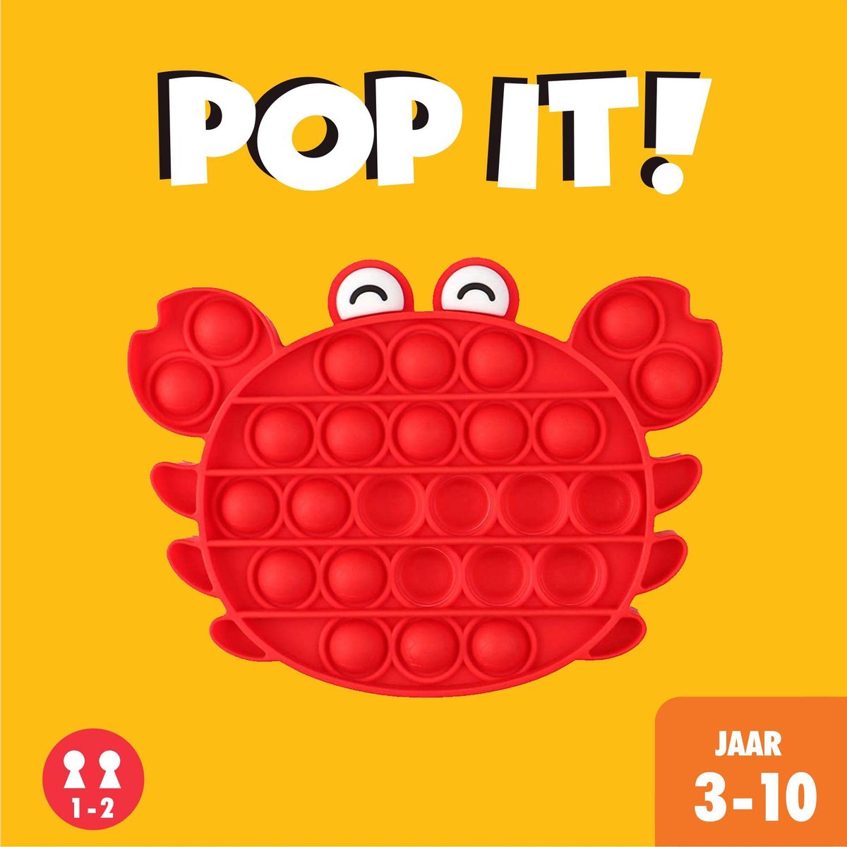 Gut Toy Pop it | Rode Krab |Stress Verlagend | Fidget Popper | Fidget Speelgoed | Fidget Toys Pop it Tiktok | Fidget Pad